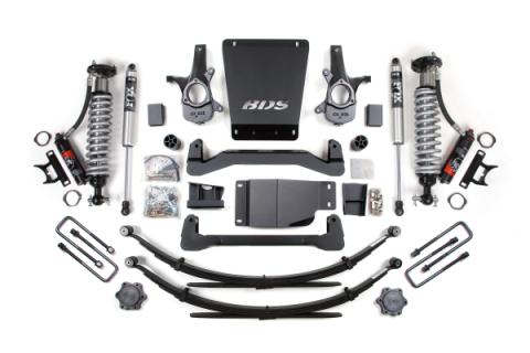 2007-2013 GM 1500 4wd 6 Inch Suspension Lift Kit 5.5 Inch Rear Block/AAL 2.5 PES C/O Front 2.0 IFP PS Rear BDS Supsension
