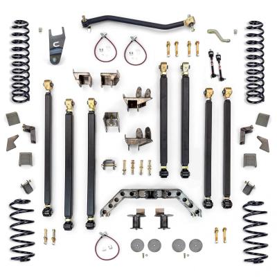 Jeep Wrangler 4.0 Inch Pro Series 3 Link Long Arm Lift Kit W/Rear 5 Inch Stretch 1997-2006 TJ Clayton Off Road