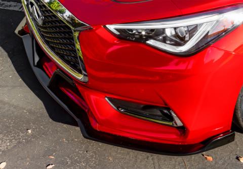 Infiniti Q60 Front Splitter &amp; Winglets Unfinished For 17-21 Infiniti Q60 Stillen