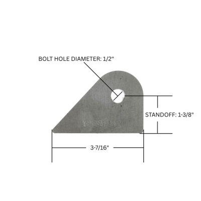 1/4 Inch Thick, 1/2 Inch Bolt Hole, 1-3/8 Inch Standoff SDHQ Offroad