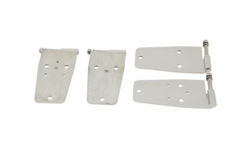 Jeep CJ/YJ Door Hinge Set 4 Pieces 76-93 CJ and Wrangler YJ Polished Silver Kentrol