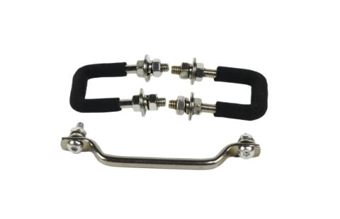 Jeep YJ Windshield Tie Down Kit 87-95 Wrangler TJ Polished Silver Kentrol