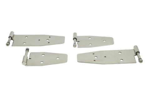 Jeep YJ Hardtop Door Hinge Set 4 Pieces 94-95 Wrangler YJ Polished Silver Kentrol