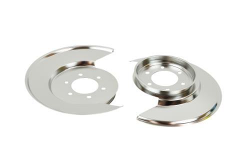 Jeep CJ Disc Brake Dust Cover Pair 76-78 CJ Polished Silver Kentrol