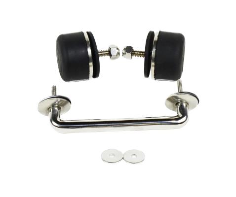 Jeep TJ/JK Windshield Tie Down Kit 97-18 Wrangler TJ/JK Polished Silver Kentrol