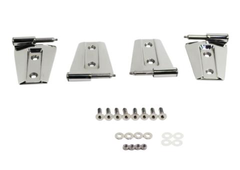 Jeep JK Door Hinge Set 4 Pieces 2 Door 07-18 Wrangler JK Polished Silver Kentrol