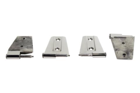 Jeep JK Door Hinge Set 4 Pieces 2 Door 07-18 Wrangler JK Polished Silver Kentrol