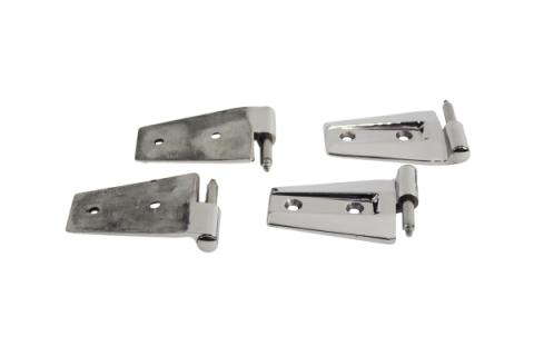 Jeep JK Door Hinge Set 4 Pieces 2 Door 07-18 Wrangler JK Polished Silver Kentrol
