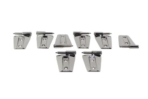 Jeep JK Door Hinge Set 8 Pieces 4 Door 07-18 Wrangler JK Polished Silver Kentrol