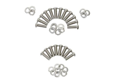 Jeep JK Body Door Hinge Set 8 Pieces 4 Door 07-18 Wrangler JK Polished Silver Kentrol