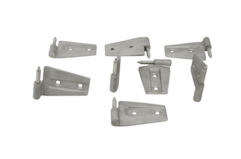 Jeep JK Door Hinge Set 8 Pieces 4 Door 07-18 Wrangler JK Bare Grey Kentrol