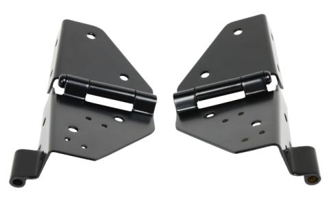 Jeep CJ/YJ Windshield Hinge Pair 76-95 CJ and Wrangler YJ Powdercoat Black Kentrol