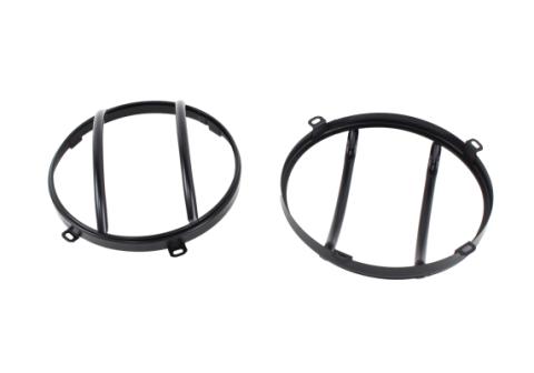 Jeep JK Euro Headlight Guards Pair  07-18 Wrangler JK Powdercoat Black Kentrol