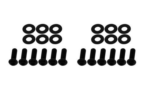 Jeep JK Windshield Supports Pair 07-18 Wrangler JK Powdercoat Black Kentrol