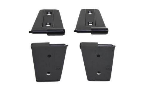Jeep JK Door Hinge Set 4 Pieces 2 Door 07-18 Wrangler JK Powdercoat Black Kentrol