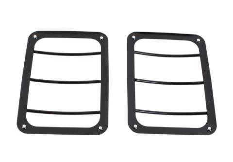 Jeep JK Taillight Guard Pair 07-18 Wrangler JK Powdercoat Black Kentrol