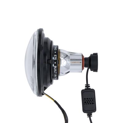 High/Low Beam Black 30W LED 5.75 Inch with HDR Switchback Halo Dapper Lighting