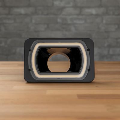 4x6 Inch Billet Air Intake with HDR Switchback Halo (Black) Dapper Lighting