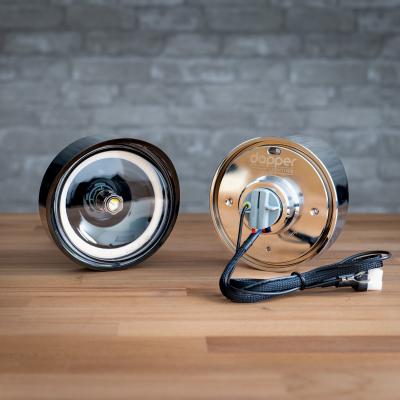 1969 Chevrolet Camaro Black Billet Front Parking Lamps with Revive 1157 Switchback LED Dapper Lighting