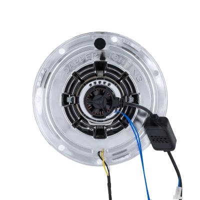 Chrome LED 7 Inch with HDR Switchback Halo with Original Glass Dapper Lighting