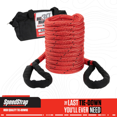 7/8 Inch Big Mama Kinetic Recovery Rope - 30 Foot PRP Seats