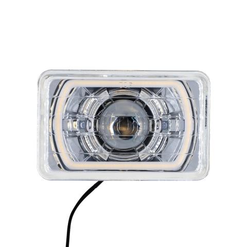 High/Low Beam Chrome 30W LED 4x6 Inch with HDR Switchback Halos Dapper Lighting