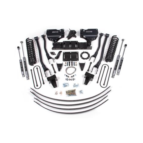 8 Inch Lift Kit w/ 4-Link Ram 3500 19-24 4WD Diesel Without Factory Rear Overload Leaf 8 Bolt Fox 2.0 Performance Shocks