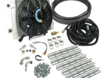 Xtrude Tranmission Cooler with Fan Complete Kit for 5/16in Lines (Silverado/Sierra/Ford) BD Diesel