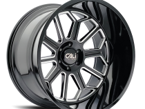 Cast Aluminum Wheels Auburn 9117 BM 22x12 Milled Gloss Black 6 On 135 Bolt Pattern -51 Offset Cali Offroad Wheels