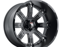 Bomb AT154 Satin Black Milled 20X12 5-127 -44MM 78.1MM Off Road Wheels American Truxx