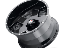 Armor AT155 Gloss Black Milled 18X9 5-127 -12MM 78.1MM Off Road Wheels American Truxx