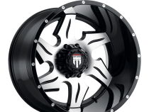 Ninja AT163 Gloss Black Machined 20X12 5-127 -44MM 78.1MM Off Road Wheels American Truxx