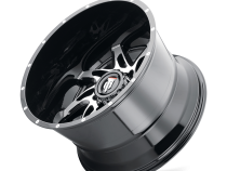 Spyder AT183 Gloss Black Machined 22X14 5-127 -76MM 78.1MM Off Road Wheels American Truxx