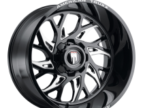 Destiny AT1913 Gloss Black Milled 20X10 5-127/5-139.7 -24MM 87.1MM Off Road Wheels American Truxx