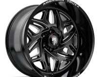 Euphoria AT1914 Black Milled 20X9 5-127 0MM 78.1MM Off Road Wheels American Truxx