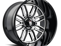 Restless AT1915 Black Machined 22X12 6-135 -44MM 87.1MM Off Road Wheels American Truxx