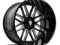 Restless AT1915 Black Milled 22X12 6-135 -44MM 87.1MM Off Road Wheels American Truxx