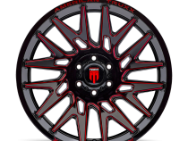 Evolution AT1919 Gloss Black Prizm Red 22X12 6-135 -44MM 87.1MM Off Road Wheels AT