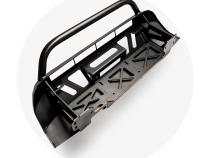 16-Up Tacoma Stealth Bumper 32 Inch LED Bar Combo Beam Bumper Light Bar-Blue-Tall No 2nd LED Bar No Winch No D-Ring Cali Raised LED