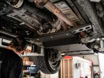 2005-2015 Toyota Tacoma Complete Skid Plate Collection -  Aluminum Powercoat Black Cali Raised LED