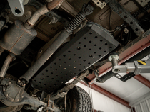 2005-2021 DCSB and AC Toyota Tacoma Fuel Tank Skid Plate Steel Powercoat Black Cali Raised LED