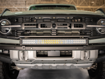 Bumper Light Bar Mounting Kit Fits 21-Present Ford Bronco Raptor - 5D Optic Osram 32 Inch Dual Row Bar (Combo Beam) Cali Raised LED
