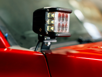 Low Profile Ditch Light Brackets Kit Fits 24-Present Toyota Tacoma/(2) 3X2 18W LED Pods/No Switch Cali Raised LED