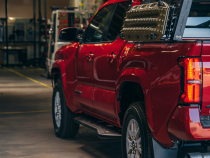 Step Edition Rock Slider For 24-Present Toyota Tacoma/Double Cab Short Bed W/ No Kick Out/No Filler Plate/Raw Steel Cali Raised LED
