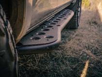 Step Edition Rock Slider For 24-Present Toyota Tacoma/Double Cab Long Bed W/ No Kick Out/No Filler Plate/Powdercoat Cali Raised LED