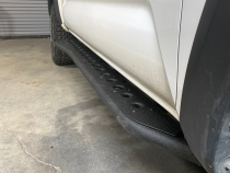 Step Edition Rock Slider For 24-Present Toyota Tacoma/Double Cab Long Bed W/ No Kick Out/No Filler Plate/Powdercoat Cali Raised LED