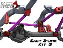 Easy 3 Link Kit G Adjustable Upper link No Tubing Outside Frame Centered Front Passenger Rear Driver Artec Industries