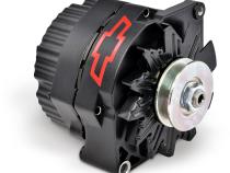 100 AMP Alternator Black Crinkle 1-Wire GM 10 SI w/ Internal Regulator, V-Pully, and External Fan Proform
