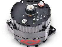 100 AMP Alternator Black Crinkle 1-Wire GM 10 SI w/ Internal Regulator, V-Pully, and External Fan Proform
