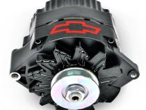 100 AMP Alternator Black Crinkle 1-Wire GM 10 SI w/ Internal Regulator, V-Pully, and External Fan Proform